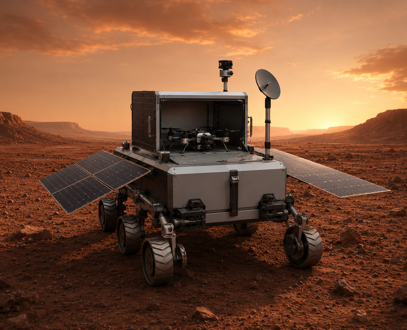 NASA L'SPACE MCA rover or mission concept render